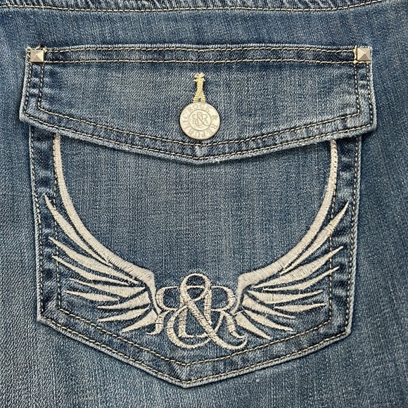 Rock & Republic Kendall Straight Distressed Stretch w/ no Holes sz.14 - Picture 9 of 10